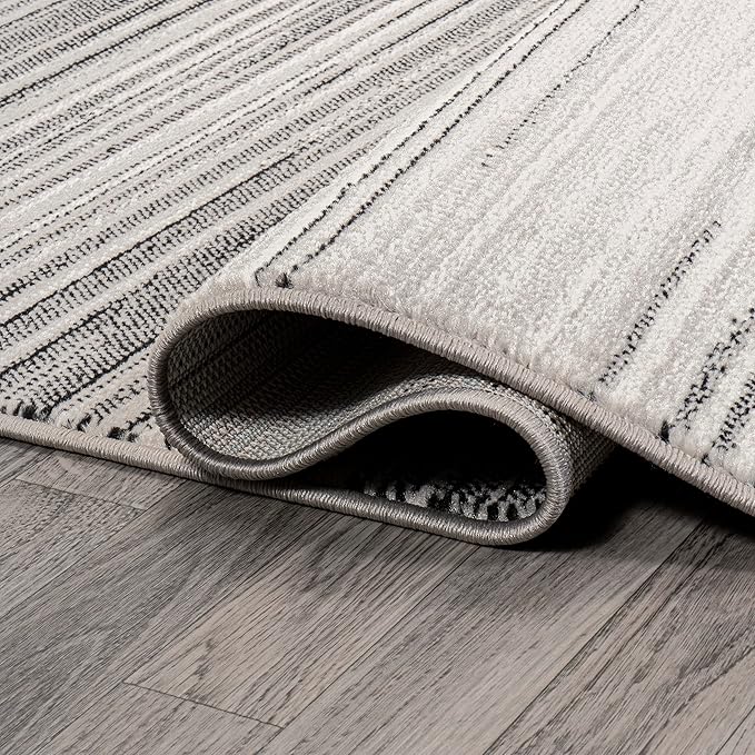 JONATHAN Y Austin Gradient Striped Gray/Black Indoor Area Rug, 3x5, Modern, Contemporary, Easy-Cleaning for Living Room, Bedroom, Kitchen, Pet Friendly, Non-Shedding (LUX103A-3)