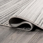 JONATHAN Y Austin Gradient Striped Gray/Black Indoor Area Rug, 3x5, Modern, Contemporary, Easy-Cleaning for Living Room, Bedroom, Kitchen, Pet Friendly, Non-Shedding (LUX103A-3)