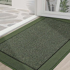 BEQHAUSE Indoor Door Mat 36" x 60", Dirt Trapper Door Mats Non-Slip Entryway Rugs Washable, Resist Dirt Absorbent Welcome Mat, Low Profile Floor Mats for Front Back Door and Entryway, Green