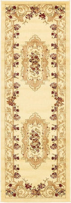 Unique Loom Versailles Collection Traditional Classic Floral Motif Area Rug (2' 2 x 6' 0 Runner, Ivory/ Tan)