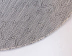Unique Loom Outdoor Trellis Collection Area Rug - Tribal Trellis (7' 10" Round, Gray/ Black)