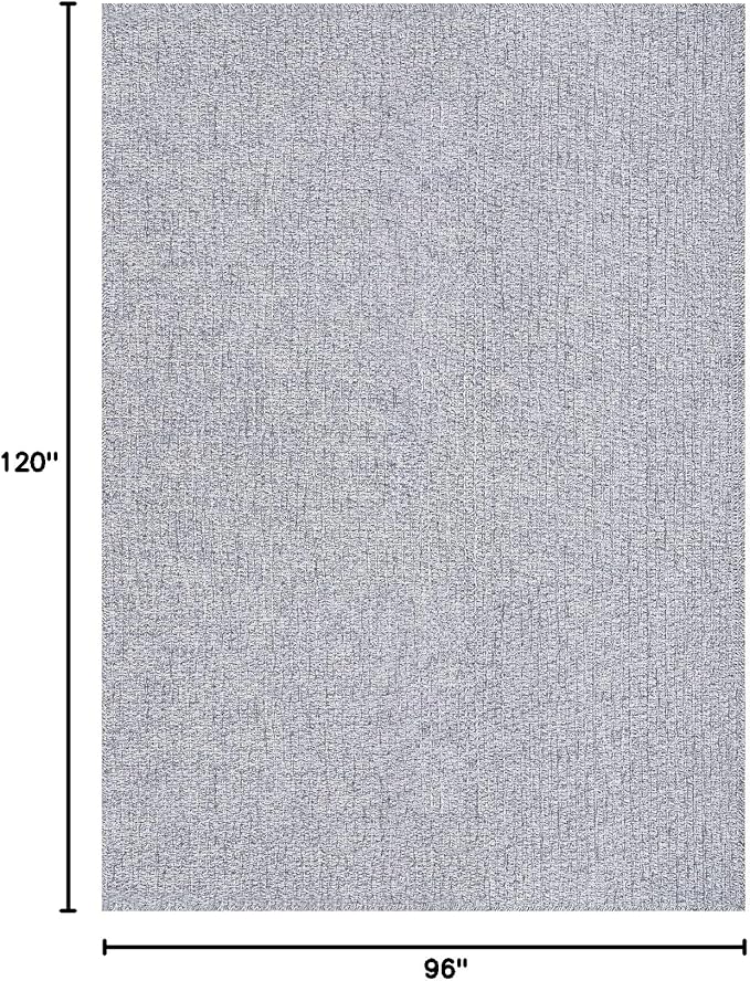 Easy Jute Rugs 8x10 Gray Color Living Room Indoor Outdoor Area Rug for Farmhouse Patio and Kitchen Rug High Traffic Washable Easy to Clean Solid Boho Woven Design Outside Carpet (8 x 10)