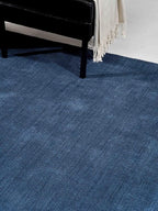 Rugsotic Carpets Hand Knotted Gabbeh Wool 10'x13' Area Rug Solid Blue L00111