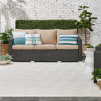 Nourison Home Versatile Ivory White 7' x 10' Area Rug - Easy Clean, Non Shedding, Bed Room, Living Room, Dining Room, Kitchen (7' x 10')