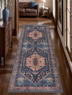 Ciicool 2x5ft Runner Rug, Hallway Wahshable Rugs Vintage Kitchen Carpet for Entrance Bedroom Bedside Living Room Kitchen Laundry Bathroom Decor