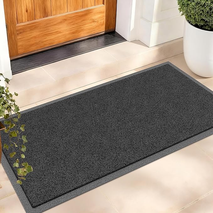 Amyracel Front Door Mat Indoor Outdoor Entrance, 24" x 72" All-Season Waterproof Doormat for Enterway, Heavy Duty Commercial Floor Mat, Fade Resistant, Rubber Back, Low Profile, Easy Clean