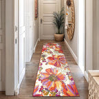 Rugshop Multi Bright Flowers Non Slip Non-Shedding Runner Rug for Hallway, Entryway and Kitchen, 2'7" x 10'