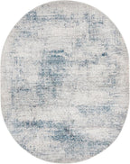 Unique Loom Finsbury Collection Area Rug - Sarah (7' 10" x 10' Oval, Blue/ Ivory)