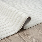 Abani Cream Area Rug for Living Room, Bedroom -Geometric Pattern - 5 x 8 -Durable & Easy to Clean