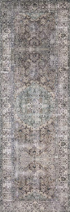 Loloi Layla Collection LAY-06 Taupe/Stone 2'-6" x 12'-0" .13" Thick Runner Rug, Soft, Durable, Vintage Inspired, Distressed, Low Pile, Non-Shedding, Easy Clean, Printed, Living Room Rug
