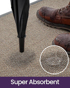DEXI Ultra Thin Entryway Indoor Door Mat 32x48, Non Slip Rubber Backing Inside Entry Mat, Low Profile Easy Clean Dirt Trapper Doormat for Inside Entrance Patio, Grey