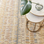 Dash and Albert Paint Chip Wool Area Rug - 6' x 9' Neutral Graphic Hand Micro Hooked Accent Rug - Durable, High Traffic Areas Hallway, Living Room, Stairs