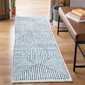 Bloom Rugs Caria Washable Non-Slip 12 ft Runner - Ivory/Black Striped Runner for Entryway, Hallway, Bathroom, and Kitchen - Exact Size: 2'6" x 12'