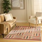 Nourison Home Nordic Multicolor 4' x 6' Area Rug - Easy Clean, Non Shedding, Bed Room, Living Room, Dining Room, Kitchen (4' x 6')