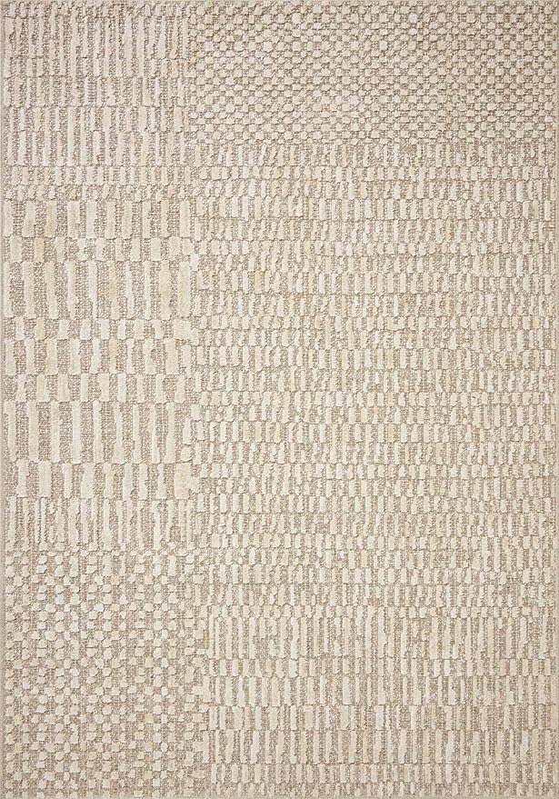 Loloi Amber Lewis Bexley Collection BEX-01 Natural/Birch 11'-6" x 15' Area Rug Neutral, Textured, Living, Bedroom, Dining, Carpet