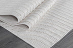 Beverly Rug Micro Loop Area Rug White 6x9 Modern Luxury Soft Circle Geometric Durable Indoor Area Rugs for Living Dining Room Office Stain Resistant Non Shedding Casual Indoor Carpet White 6 x 9