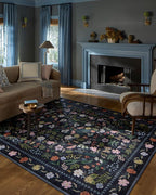 Loloi Rifle Paper Co. Canopy Collection CNP-04 Black 2'-3" x 3'-9" Accent Rug