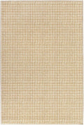 Dash & Albert Hartley Natural Machine Washable Rug, 4 X 6 Feet, Natural Plaid Pattern