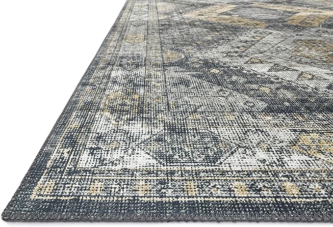 Loloi Skye Collection SKY-09 Graphite/Silver 8'-0" x 8'-0" Round Area Rug