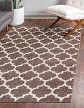 Rugs.com Lattice Collection Rug – 5' x 8' Brown Medium Rug Perfect for Bedrooms, Dining Rooms, Living Rooms