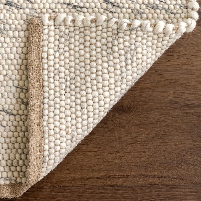 Rugs USA Hamptons Marled Ivory/Grey, 11'6" x 14'6", Hand Woven, Marled, Tassel, Soft and Cozy, High Traffic, Stain Resistant, Easy Clean, Durable Area Rug for Bedroom, Living Room, Dining, Den, Foyer