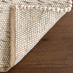 Rugs USA Hamptons Marled Ivory/Grey, 11'6" x 14'6", Hand Woven, Marled, Tassel, Soft and Cozy, High Traffic, Stain Resistant, Easy Clean, Durable Area Rug for Bedroom, Living Room, Dining, Den, Foyer