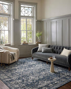 Loloi Magnolia Home by Joanna Gaines Gigi Collection GIG-02 Navy/Stone 2'-7" x 10'-0" Runner Rug