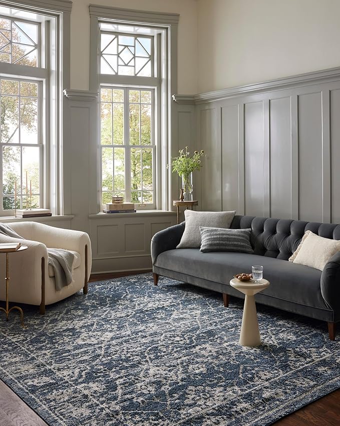 Loloi Magnolia Home by Joanna Gaines Gigi Collection GIG-02 Navy/Stone 2'-7" x 10'-0" Runner Rug