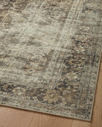 Loloi Magnolia Home by Joanna Gaines Sinclair Collection SIN-01 Pebble/Taupe 2'-3" x 11'-6", .25" Pile Height, Machine Washable, Runner Rug