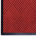 M + A Matting WaterHog Diamond | Commercial-Grade Entrance Mat with Rubber Border – Indoor/Outdoor, Quick Drying, Stain Resistant Door Mat (Solid Red, 4' x 12')