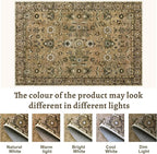 Tangsoo Floral Runner Rug 2x6 Washable Rug for Hallway, Non-Slip Vintage Boho for Entryway Indoor, Brown Print Carpet Runner Rugs, Soft Low Pile Long Runner for Kitchen Bedroom
