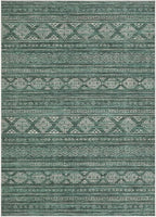 Nakagishi 7x9 Area Rugs Living Room: Washable Boho Large Neutral Soft Farmhouse Rug Stain Resistant Modern Indoor Floor Non-Slip Carpet for Bedroom Nursery Kids Playroom Office Dining Room Dorm- Green