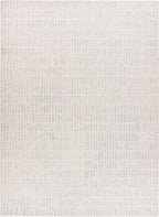 Hand-Tufted 100% Wool Area Rug – Unique Modern Geometric Grid Pattern, Soft Plush Textured Carpet for Living Room, Bedroom, Dining Room & Entryway (Grey, 5' Round)