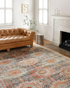 Loloi Jocelyn Collection JOC-03 Mist/Multi 9'-6" x 12'-6" .38" Thick Area Rug