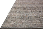 Loloi Amber Lewis Josie Collection JOS-05 Dove/Gold 2'-6" x 10'-0", .13" Pile Height, Low Profile, Machine Washable, Runner Rug