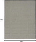 Nourison Home Courtyard Black White 10' x 14' Area Rug - Easy Clean, Non Shedding, Bed Room, Living Room, Dining Room, Kitchen (10' x 14')