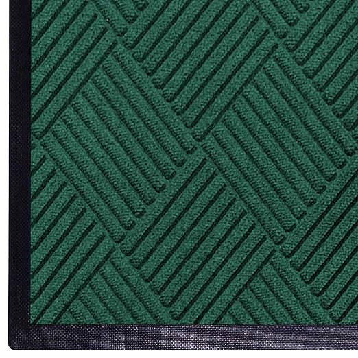 WaterHog Diamond | Commercial-Grade Entrance Mat with Rubber Border – Indoor/Outdoor, Quick Drying, Stain Resistant Door Mat (Evergreen, 3' x 5')