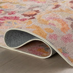 Dash & Albert INES Multi Machine Washable Rug, Runner-2.5 X 8 Feet, Multicolored/Yellow Floral Pattern