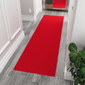 Ottomanson 2'7" x 8' Hallway Runner with Scraper Pile Extra Durable Non-Slip Rug Mat for Indoor & Outdoor Use - Ideal for Kitchen, Entryway, Patio & Garage - High-Traffic Carpet, Red