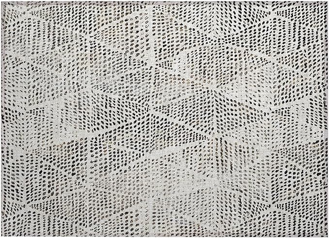 Addison Rugs Chantille ACN591 Ivory 1'8" x 2'6" Indoor Outdoor Area Rug, Easy Clean, Machine Washable, Non Shedding, Bedroom, Living Room, Dining Room, Kitchen, Patio Rug