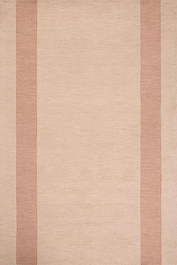 Loloi Leanne Ford Craven Collection CVN-01 Blush/Rose 2'-3" x 3'-9" Accent Rug Geometrical, Patterned, Neutral, Entryway, Mudroom, Bathroom, and Kitchen