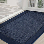 BEQHAUSE Indoor Door Mat 36" x 60", Dirt Trapper Door Mats Non-Slip Entryway Rugs Washable, Resist Dirt Absorbent Welcome Mat, Low Profile Floor Mats for Front Back Door and Entryway, Blue