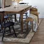 RUGGABLE Washable Vintage Area Rug – Verena Dark Wood 5x7, Stain-Resistant, Non-Slip – Medium Machine Washable Rugs for Living Room, Bedroom, Hallway, Entryway & Office–with Cushioned Pad