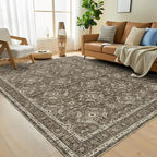 WITSHOCK Living Room Area Rugs 8x10: Soft Non-Slip Backing Washable Rugs Vintage Large Carpet for Bedroom Office Dining Room Kitchen Stain Resistant Home Decor Rug