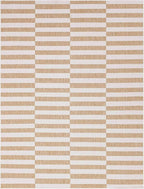Unique Loom Outdoor Striped Collection Area Rug - Striped (9' x 12' Rectangle, Taupe/Ivory)