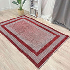 Alfa Rich 7x10 Red Burgundy Washable Area Rugs for Living Room Bedroom Kitchen Dining Cotton Rug