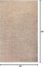 Eyely UES100G-3 Supersoft Haze Solid Low-Pile Indoor Area Rug Casual;Contemporary;Solid;Traditional, Bedroom, Kitchen, Living Room, Easy-Cleaning, Non-Shedding, 3 X 5, Beige