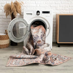 Bloom Rugs Washable 3' x 5' Rug - Orange/Blue/Beige Traditional Area Rug for Living Room, Bedroom, Dining Room, and Kitchen - Exact Size: 3' x 5'