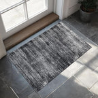 Black and White Rug for Bathroom Kitchen,Washable Non Slip Abstract Area Rugs for Entrway,2x3