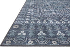 Loloi Rifle Paper Co. Maison Collection MAO-03 Rosette Blue 2'-6" x 12'-0", .19" Pile Height, Runner Rug
